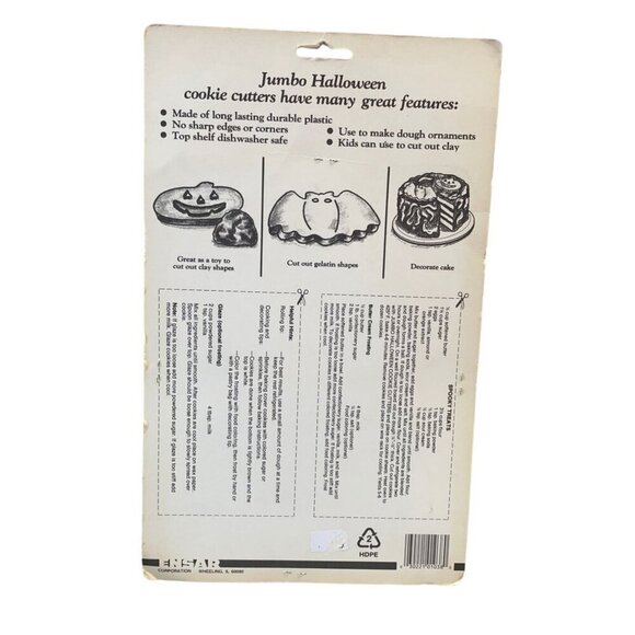 Jumbo Halloween Cookie Cutters Pumpkin Bat Shapes Durable Plastic Made In USA - Picture 2 of 2